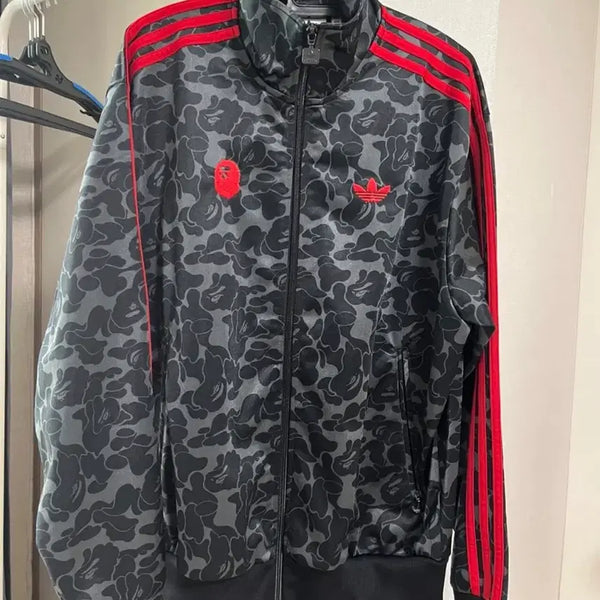 [BUNJANG] Adidas x Bape All Over Print Track Top Black KR M / 급처) 아디다스 x 베이프 올오버 프린트 트랙탑 블랙 KR M사이즈