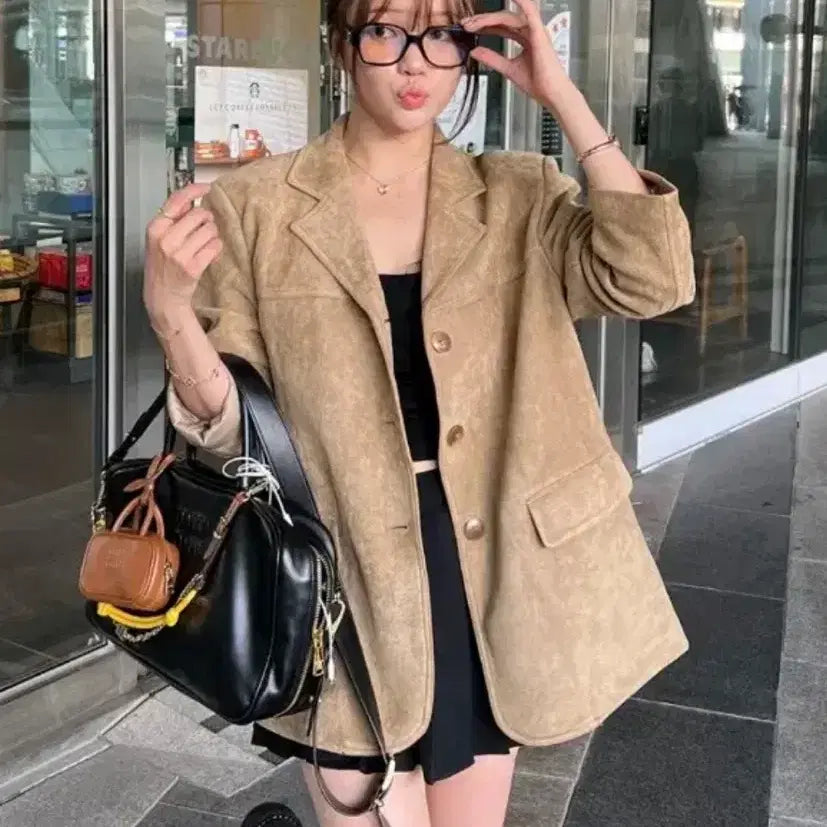 [BUNJANG] Marie Market Suede Jacket / 마리마켓 스웨이드 자켓