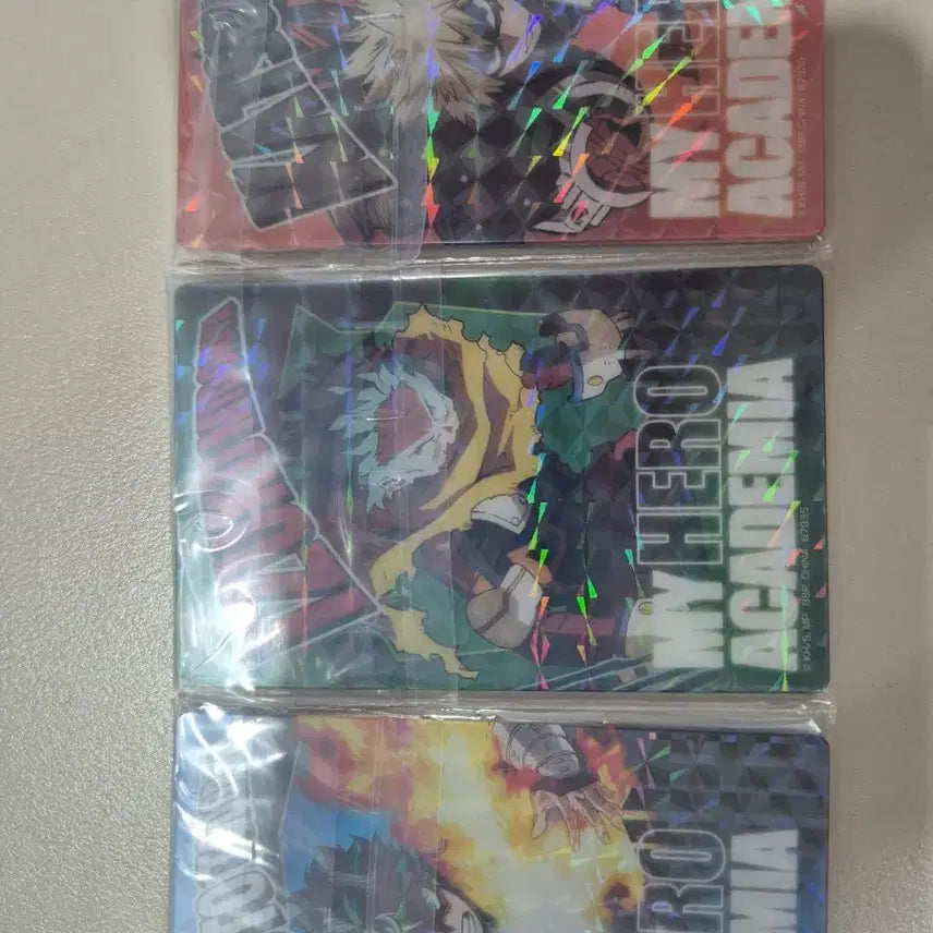 [BUNJANG] My Hero Academia Ichiban Kuji J Prize Mirror Card Set - Izuku Midoriya, Katsuki Bakugo, Shoto Todoroki / 나히아 제일복권 J상 미러카드 미도리야 바쿠고 쇼토