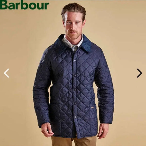 [BUNJANG] Barbour Classic Fit Liddesdale Quilted Jacket Navy / 무배.바버 클래식핏 퀼팅 자켓 리데스데일 네이비