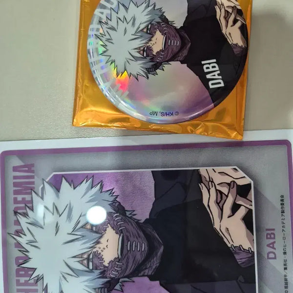 [BUNJANG] My Hero Academia Dabi Can Badge & Clear Card Set / 히로아카 나히아 베이스야드 다비 캔뱃지 클리어카드