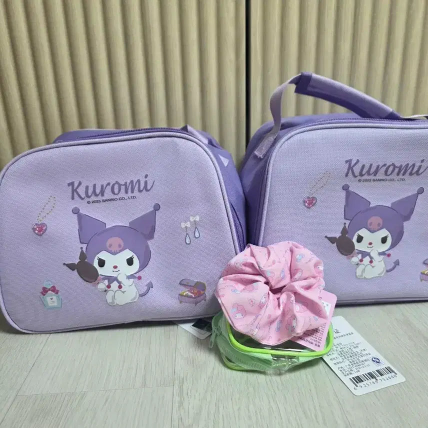[BUNJANG] Kuromi Insulated Lunch Bag + My Melody Hair Tie Gift Set / 쿠로미 보냉가방 도시락가방 런치백 새상품 + 마이멜로디 머리끈 증정