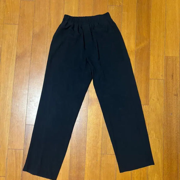 [BUNJANG] Black Straight Fit Slacks / 블랙 슬랙스