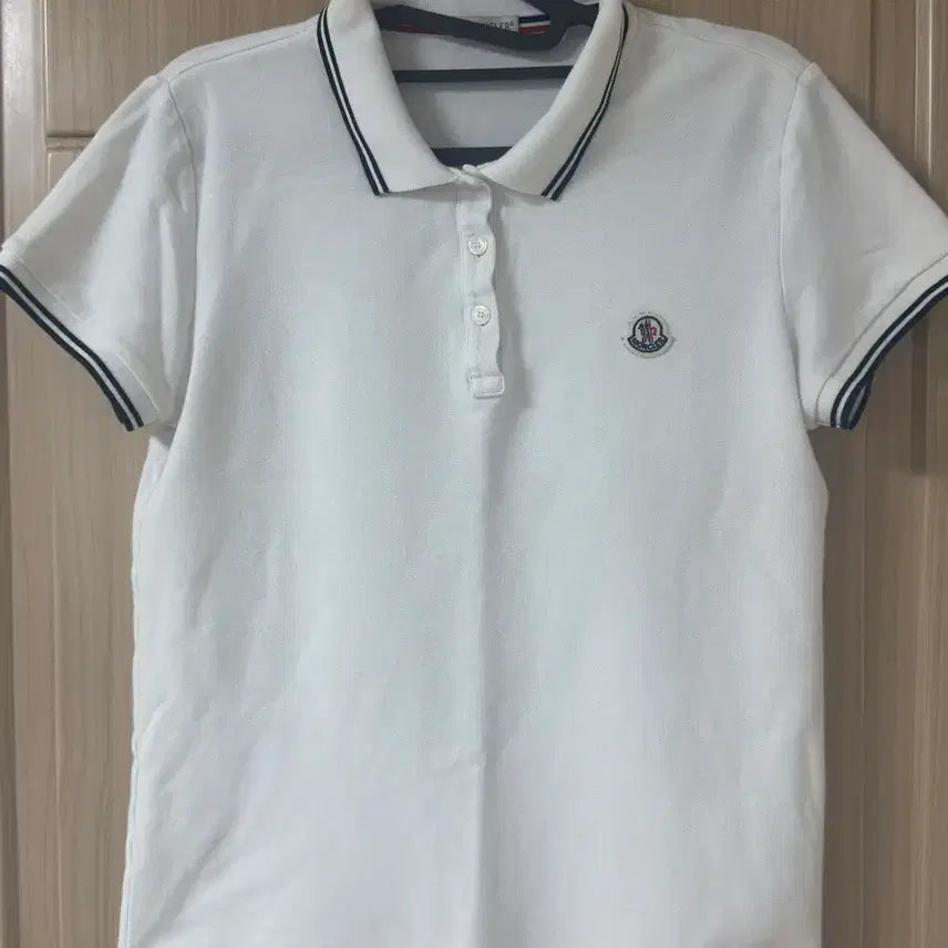 [BUNJANG] Moncler White Polo Shirt L / [정품]몽클레어 카라티 화이트 L사이즈