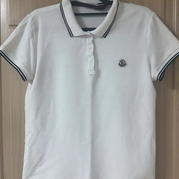 [BUNJANG] Moncler White Polo Shirt L / [정품]몽클레어 카라티 화이트 L사이즈