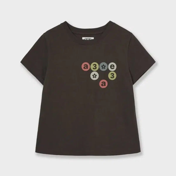 [BUNJANG] AAEI Color Dot Logo Short Sleeve T-Shirt / 에이이에이이 컬러 도트 로고 반팔 티