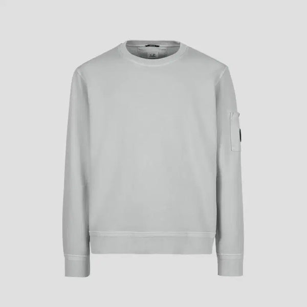 [BUNJANG] CP Company Light Fleece Embraided Limited Edition Sweatshirt Fleet Grey S / cp컴퍼니 맨투맨 라이트플리스 에머라이즈드 한정판 플릿트그레이 S