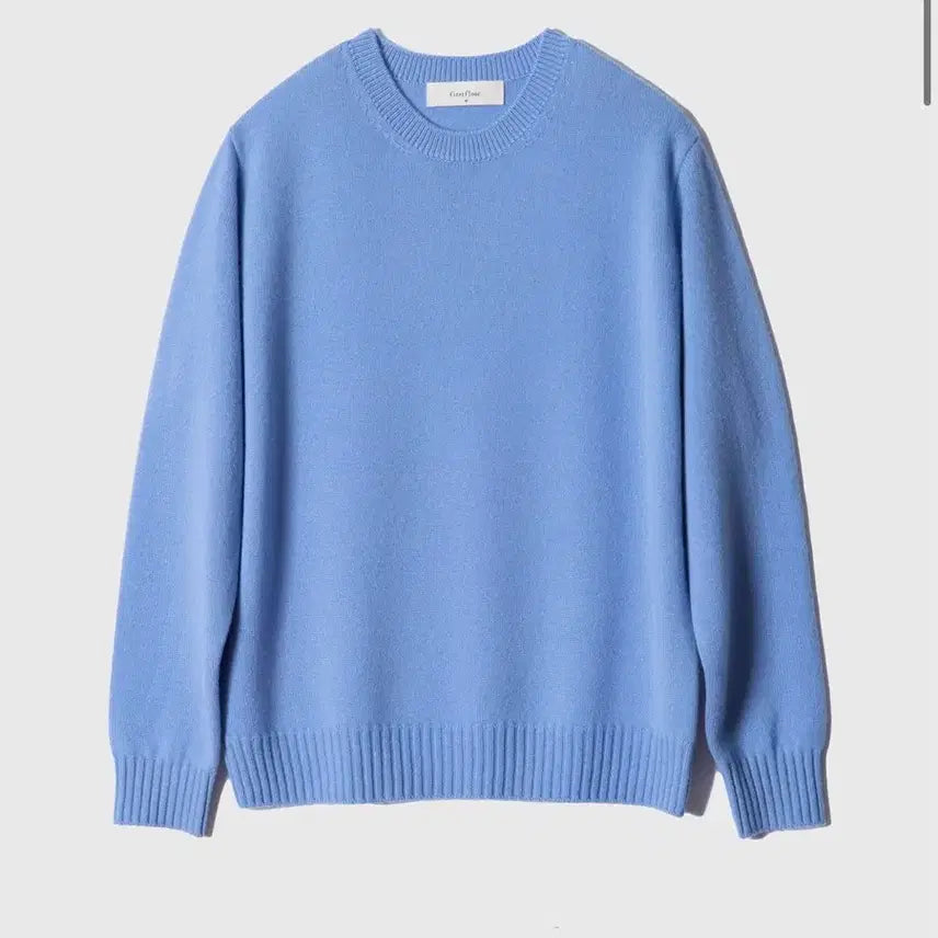 [BUNJANG] Firstfloor Cashmere Roundneck Knit Sky Blue / 새상품 퍼스트플로어 캐시미어 라운드넥 니트 105 스카이 블루