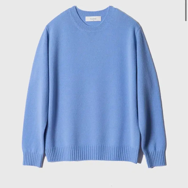 [BUNJANG] Firstfloor Cashmere Roundneck Knit Sky Blue / 새상품 퍼스트플로어 캐시미어 라운드넥 니트 105 스카이 블루