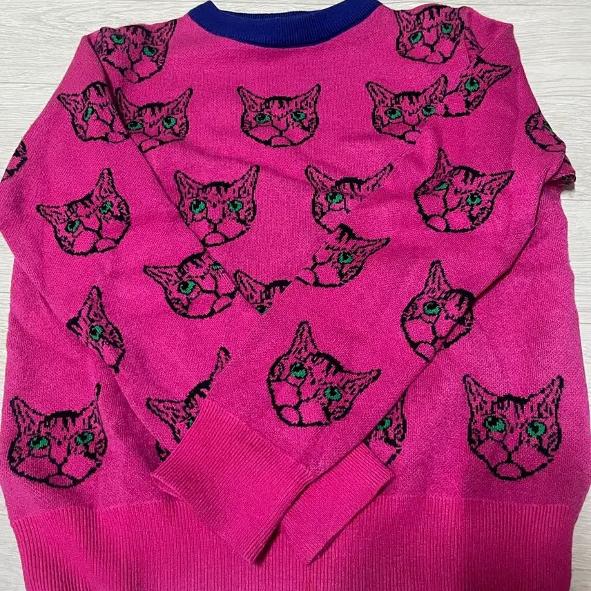 [BUNJANG] JADE SHOWROOM Cat Pattern Knit Sweater / JADE SHOWROOM _고양이 니트 FREE