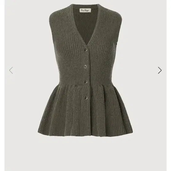 [BUNJANG] Low Sugar Dana Jung Peplum Knit Vest / 로우슈가 페플럼 니트 베스트