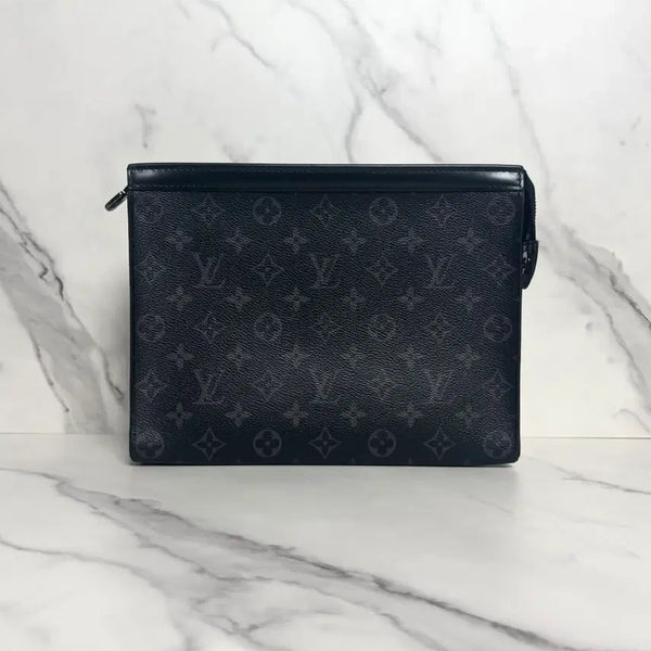 [BUNJANG] Louis Vuitton Pochette Voyage Clutch Bag MM Monogram Eclipse / 루이비통 포쉐트 보야주 이클립스 클러치백 MM