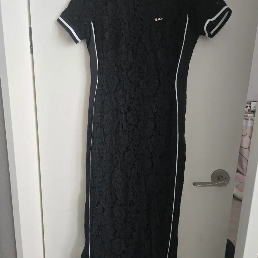 [BUNJANG] LIU JO Black Lace Long Dress / 리우조 LIU JO 블랙 레이스 롱원피스