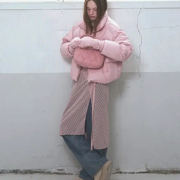 [BUNJANG] Celitelis Ribbon Layered Skirt Pink / 셀리테일즈 리본 레이어드 스커트 핑크 RIBBON LAYERED SKIR