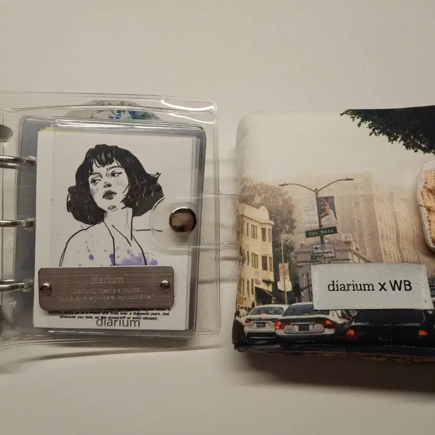 [BUNJANG] Diarium PVC Cover Binder & W.B. Wish Basket Collaboration Fabric Binder / 디아리움 현금생활 다꾸 바인더 PVC커버 노트 6공 3공