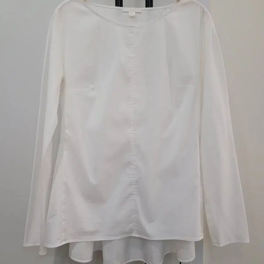 [BUNJANG] COS White Collarless Peplum Blouse / COS 코스 화이트 노카라 페플럼 블라우스 44~55