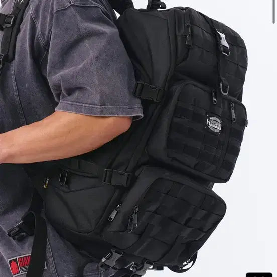 [BUNJANG] HDEX Gym Three Pocket Cordura Backpack (Black) / HDEX 짐 쓰리 포켓 코듀라 백팩 (Black)