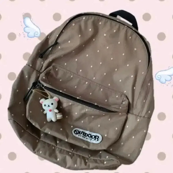 [BUNJANG] Vintage Outdoor Polka Dot Backpack / 빈티지 아웃도어 도트 무늬 백팩  대장모리가방모리노가토후유몽글스즈코
