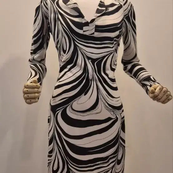 [BUNJANG] Diane von Furstenberg Pattern Mini Dress / 다이앤본퍼스탠버그 패턴 미니 원피스