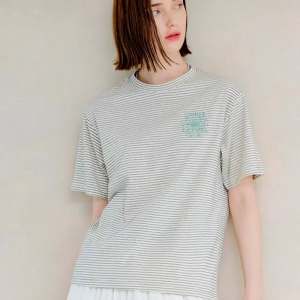 [BUNJANG] General Idea Striped Short Sleeve T-Shirt Size S / [정품] 제너럴아이디어 스트라이프 반팔티셔츠 S