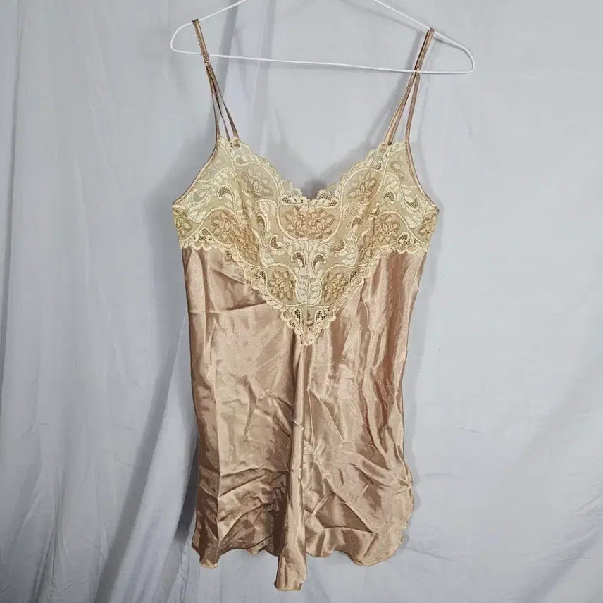 [BUNJANG] Gold Waist Strap Slip Dress / 골드 허리끈 슬립