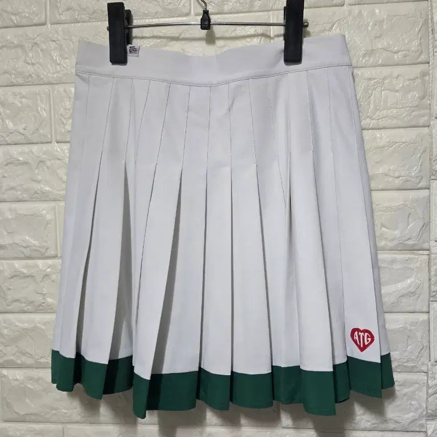 [BUNJANG] Ape the Great Golf Skirt White Green Trim / 에이프 더 그레이트 골프치마 66