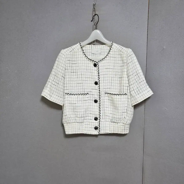 [BUNJANG] JJ JIGOTT Tweed Jumper 55 / JJ지고트 점퍼느낌 트위드 점퍼 55  n6808