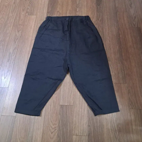 [BUNJANG] Linen Wide-Leg Pants / 린넨 배기 팬츠 블랙.  베이지 두 MㅡL