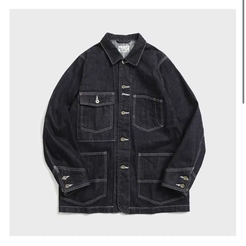[BUNJANG] Bants 13oz Denim Coverall Jacket Indigo / BANTS BGS 13oz 데님 커버올 자켓 인디고