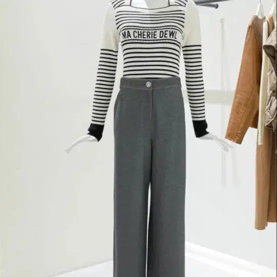 [BUNJANG] DEWL 23' Gray Wide Slacks / 듀엘 23년 DEWL 그레이 와이드 슬랙스