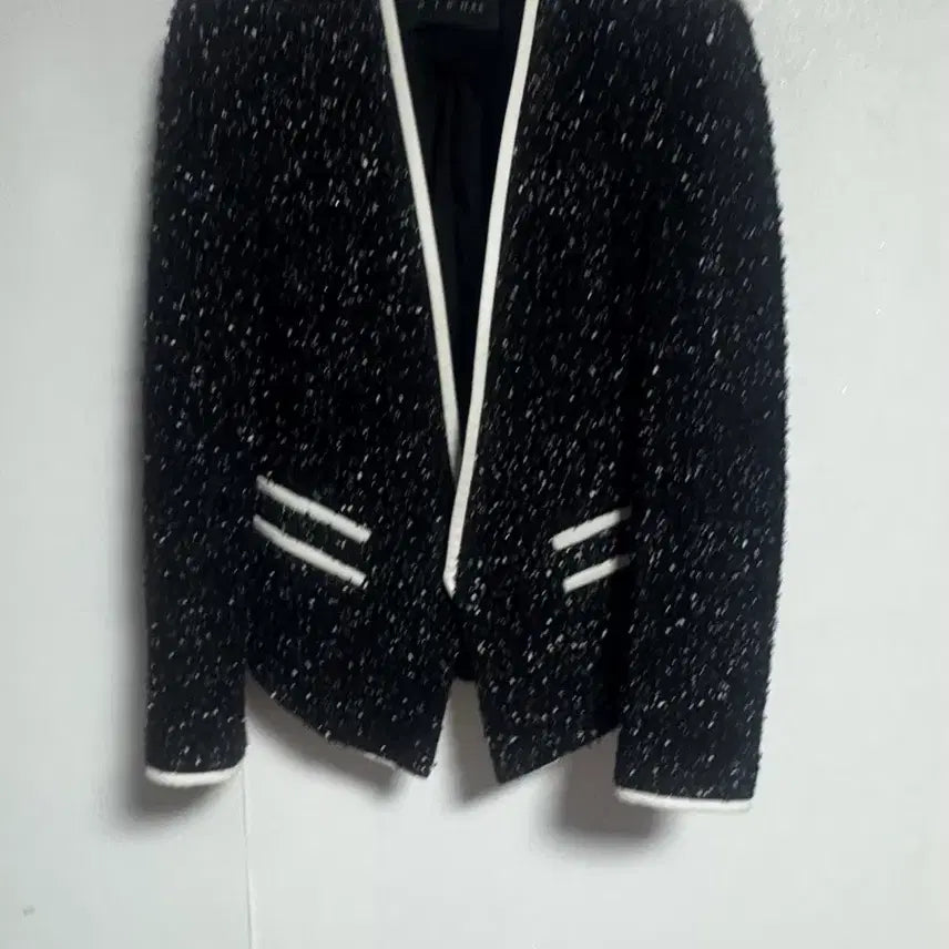 [BUNJANG] Michaa Color Block Tweed Jacket / Michaa 미샤 카라 배색 트위드 자켓
