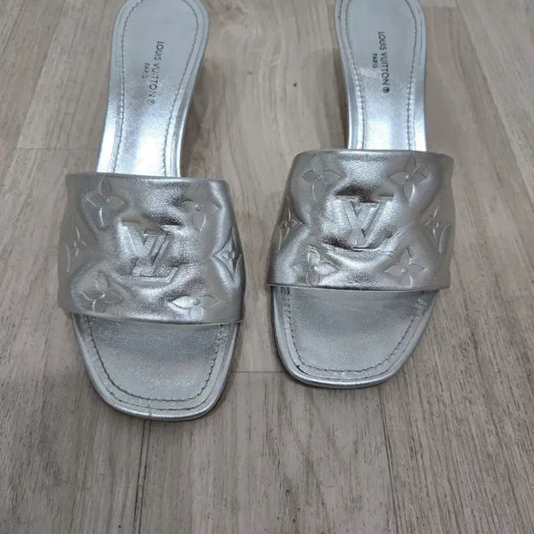 [BUNJANG] Louis Vuitton Monogram Revival Mules Silver Size 36 / 루이비통 모노그램 리바이벌 뮬 실버 36 / 230