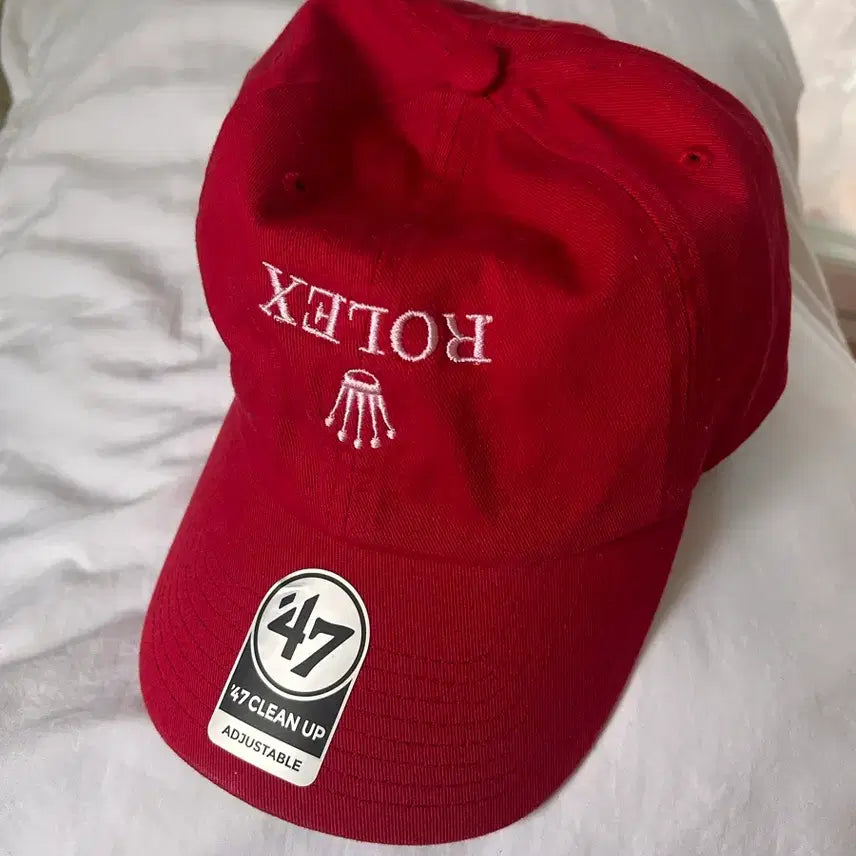 [BUNJANG] ROLEX 47 Brand Red Adjustable Baseball Cap / NPTSSS ROLEX 볼캡