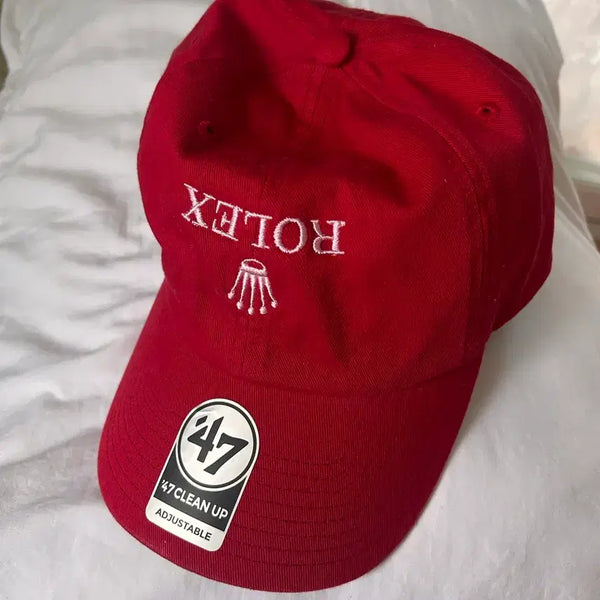 [BUNJANG] ROLEX 47 Brand Red Adjustable Baseball Cap / NPTSSS ROLEX 볼캡
