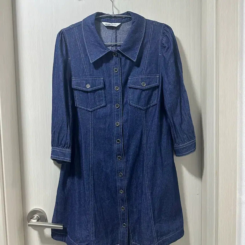 [BUNJANG] DEBB the debutante Denim Shirt Dress Blue / (1번 입음) DEBB the debutante 데님 셔츠 원피스 BL