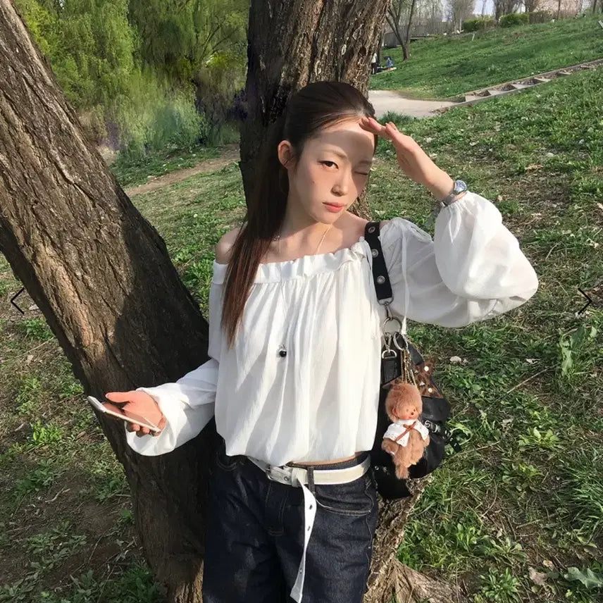 [BUNJANG] Remisol 3-Way Blouse - White / [유튜버 희지x오운서] Remisol 3-Way Blouse_White