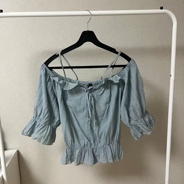 [BUNJANG] Summer Off-Shoulder Top / 써머 오프숄더