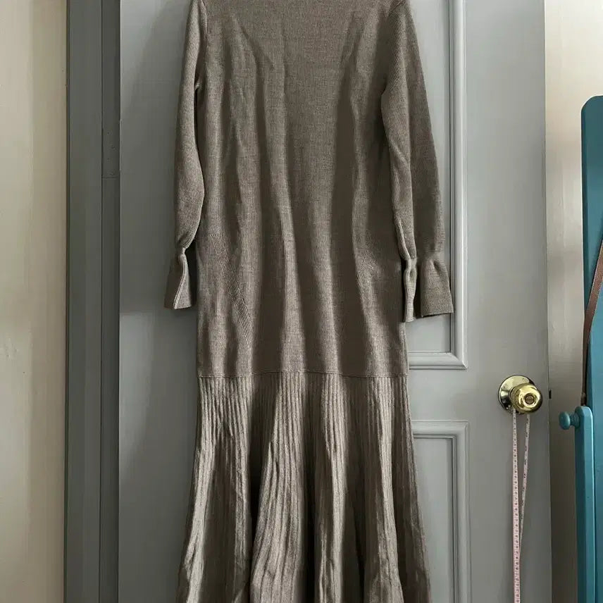 [BUNJANG] Lanvin 100% Wool Frill Pleated Knit Dress Size F90 / 랑방 울100 프릴  플리츠  니트 원피스 F90사이즈