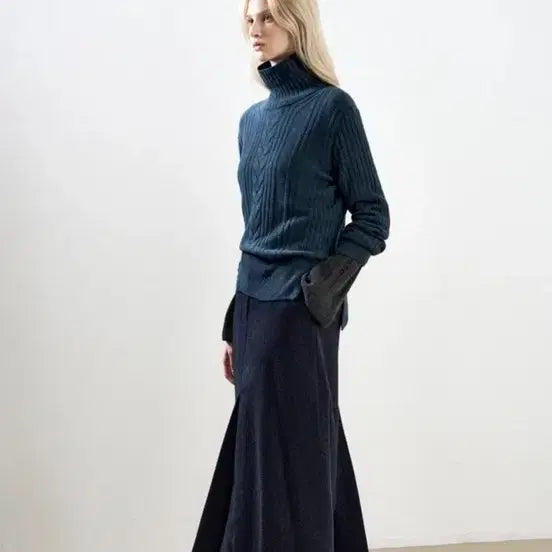 [BUNJANG] System Cashmere Blend Long Skirt / 한섬 시스템 26년 캐시미어 블렌드 롱 스커트