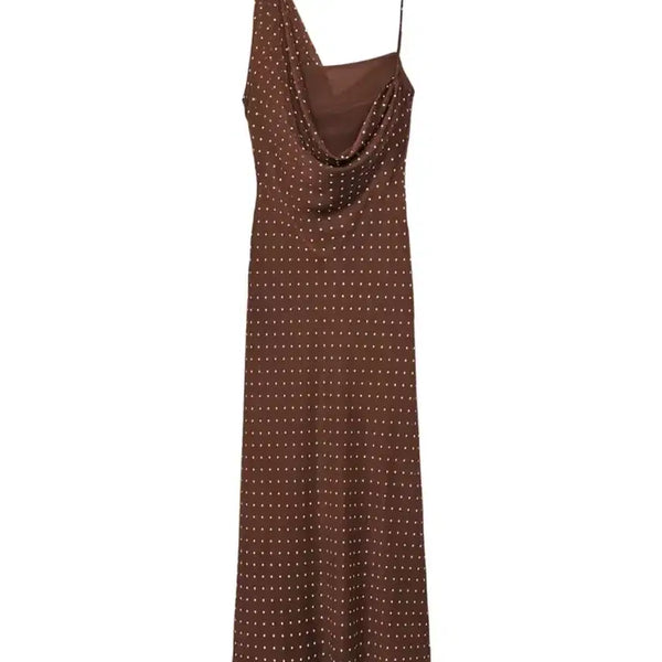 [BUNJANG] Zara Polka Dot Drape Neckline Long Dress XS / 자라 도트 드레이프 네크라인 원피스 xs 3152/274