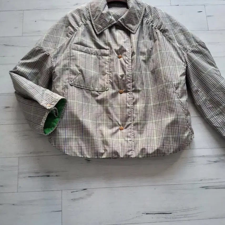 [BUNJANG] SYSTEM Check Pattern Shirt Quilting Jacket / SYSTEM 체크 패턴 셔츠 퀼팅자켓