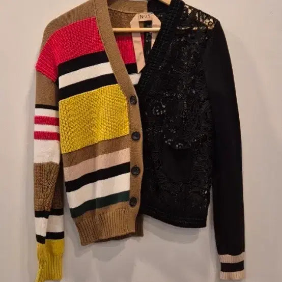 [BUNJANG] Number21 Colorblock Cardigan / 넘버투애니원  배색 가디건