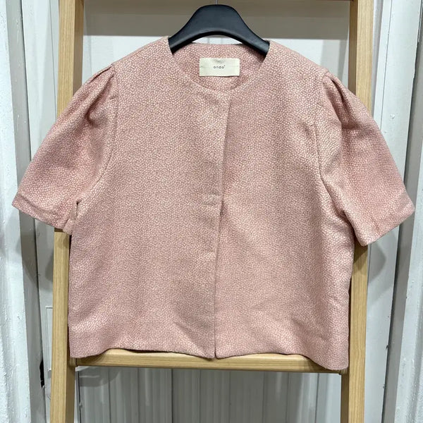 [BUNJANG] Tweed Short Sleeve Jacket / [새상품] 반팔 트위드 자켓