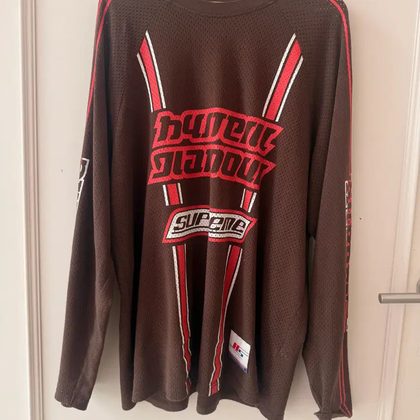 [BUNJANG] Supreme Hysteric Glamour Mesh Long Sleeve Brown XL / 슈프림(Supreme)히스테릭 글래머 메쉬 롱슬리브 브라운