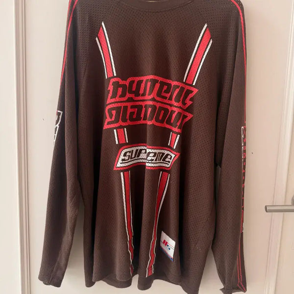 [BUNJANG] Supreme Hysteric Glamour Mesh Long Sleeve Brown XL / 슈프림(Supreme)히스테릭 글래머 메쉬 롱슬리브 브라운