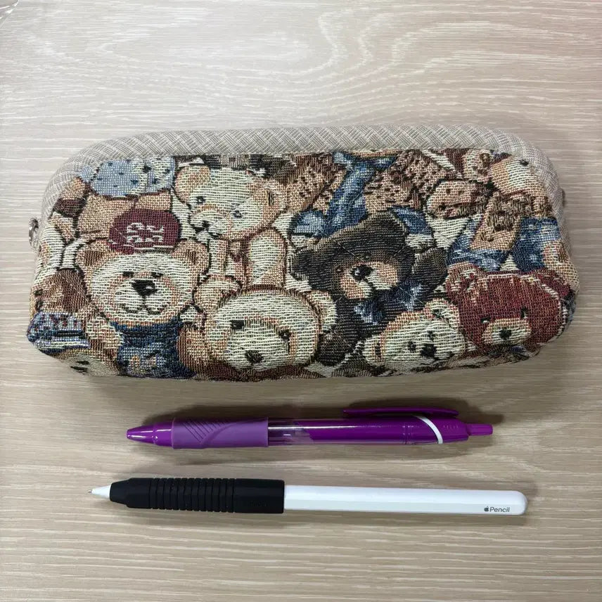 [BUNJANG] Teddy Bear Pencil Case Pouch / 테디베어 필통 파우치 <가격고정>