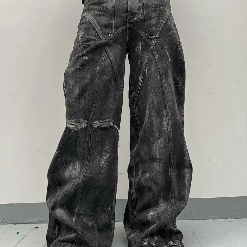 [BUNJANG] No Face Studio Lake Used Dune Baggy Denim / 노 페이스 스튜디오 레이크 유스드 듄 배기 데님