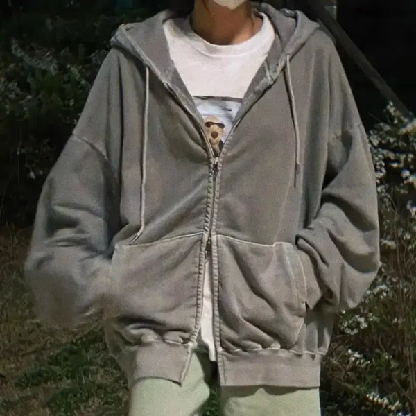 [BUNJANG] Pigment Oversized Hoodie / 오버핏 피그먼트 후드티
