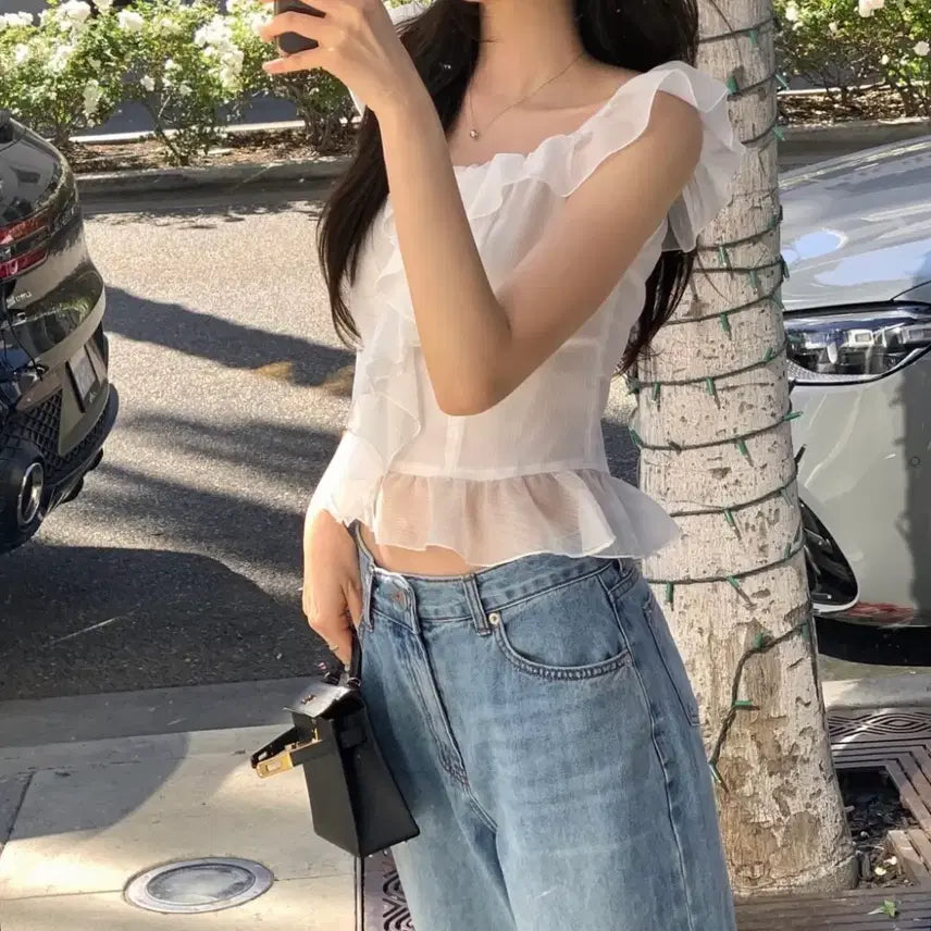 [BUNJANG] le plain Ruby Blouse White / 르플레인 le plain 루비블라우스 Ruby blouse 화이트