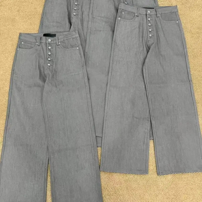 [BUNJANG] No Face Studio Raw Denim Japanese Loose Fit Jeans (Grey) / 노페이스 스튜디오 로우 데님 재패니즈 루즈 핏 그레이